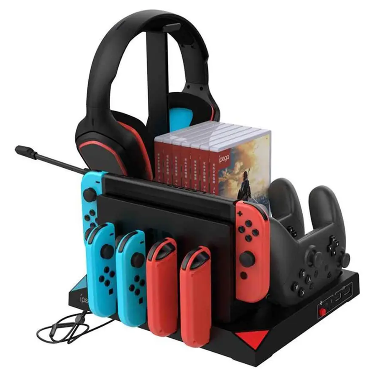 Soporte Estacion Multifuncional Cargador Nintendo Switch Ipega Pg-Sw036 Negro
