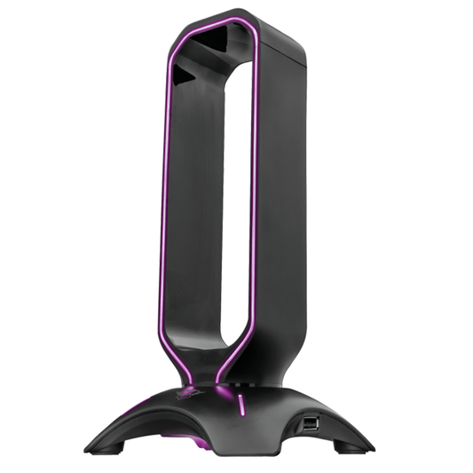 Soporte Base Audifonos Gamer Trust Gxt 265 Cintar Rgb Negro