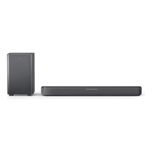 Home Theater Soundbar Subwoofer Bluetooth Philips Tab5309 120w Gris