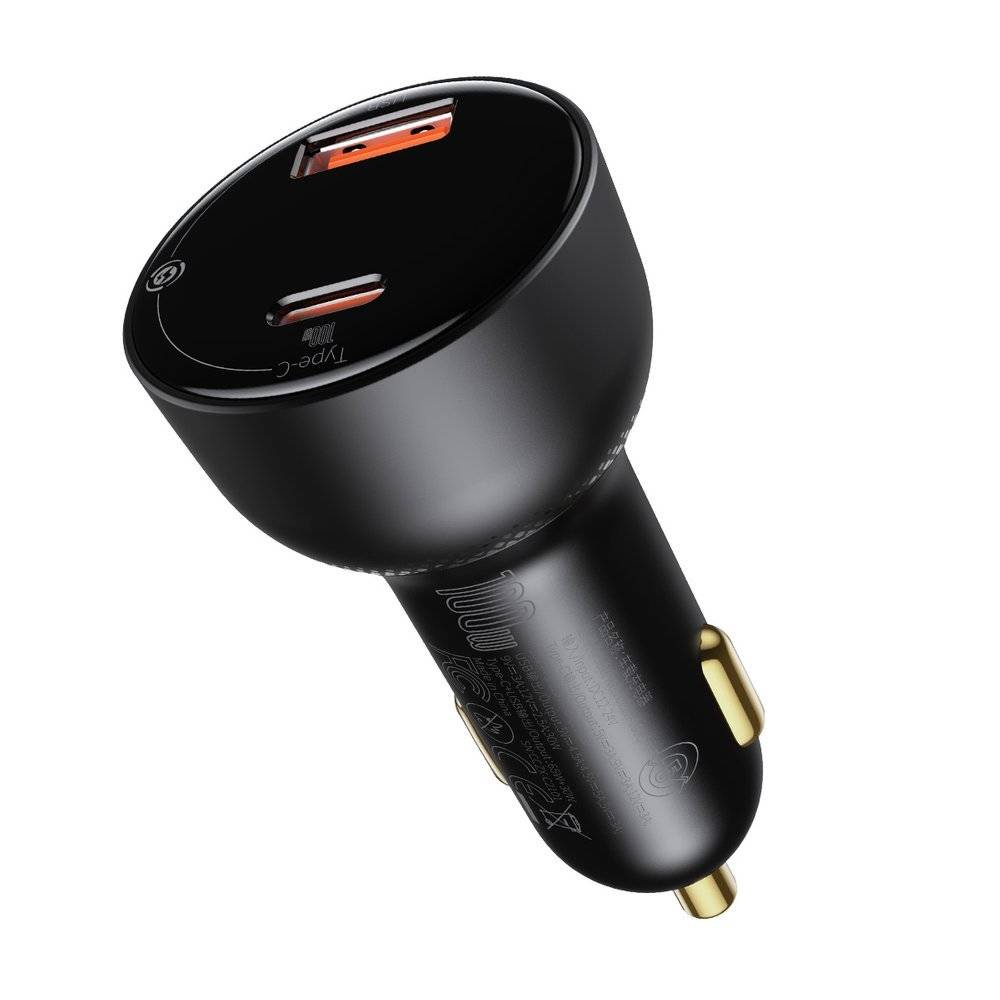 Cargador Auto PPS Dual QC 3.0 65 W + Cable USB C 100w Negro – imagen 3
