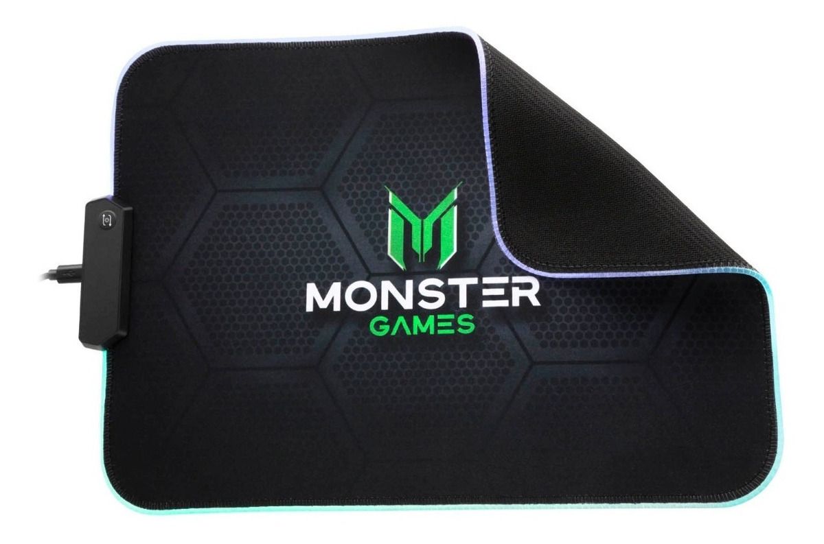 Mousepad Gamer Monster 35x25 Cm Rgb Speed Negro – imagen 2