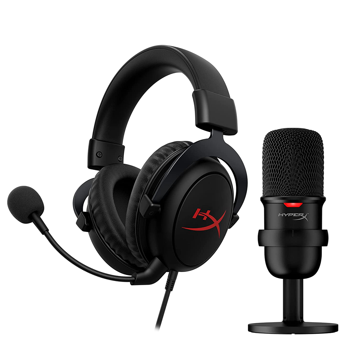 Kit Streaming Gamer Hyperx Cloud Core 7.1 + SoloCast Negro