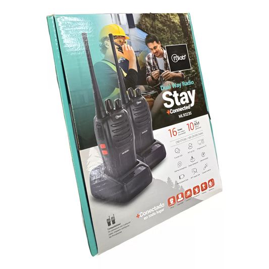 Kit 2 Radio Transmisor Walkie Talkie Mlab Intercomunicador