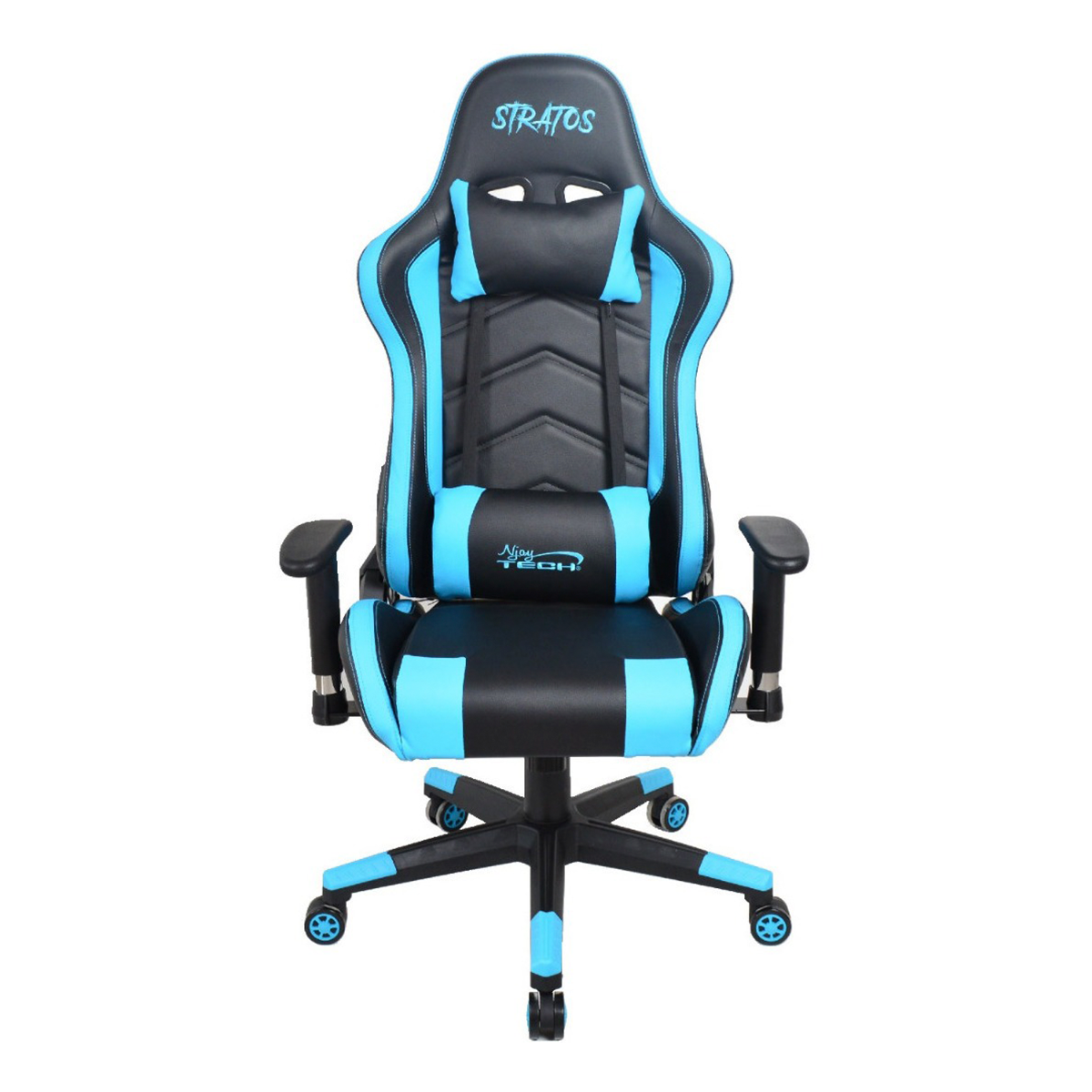 Silla Gamer Stratos Njoytech 2d 180° Negro Azul