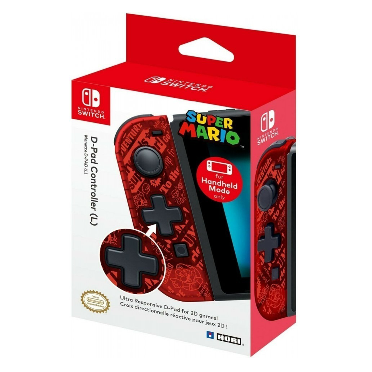 Joy-con Izquierdo Hori Modelo Mario Rojo