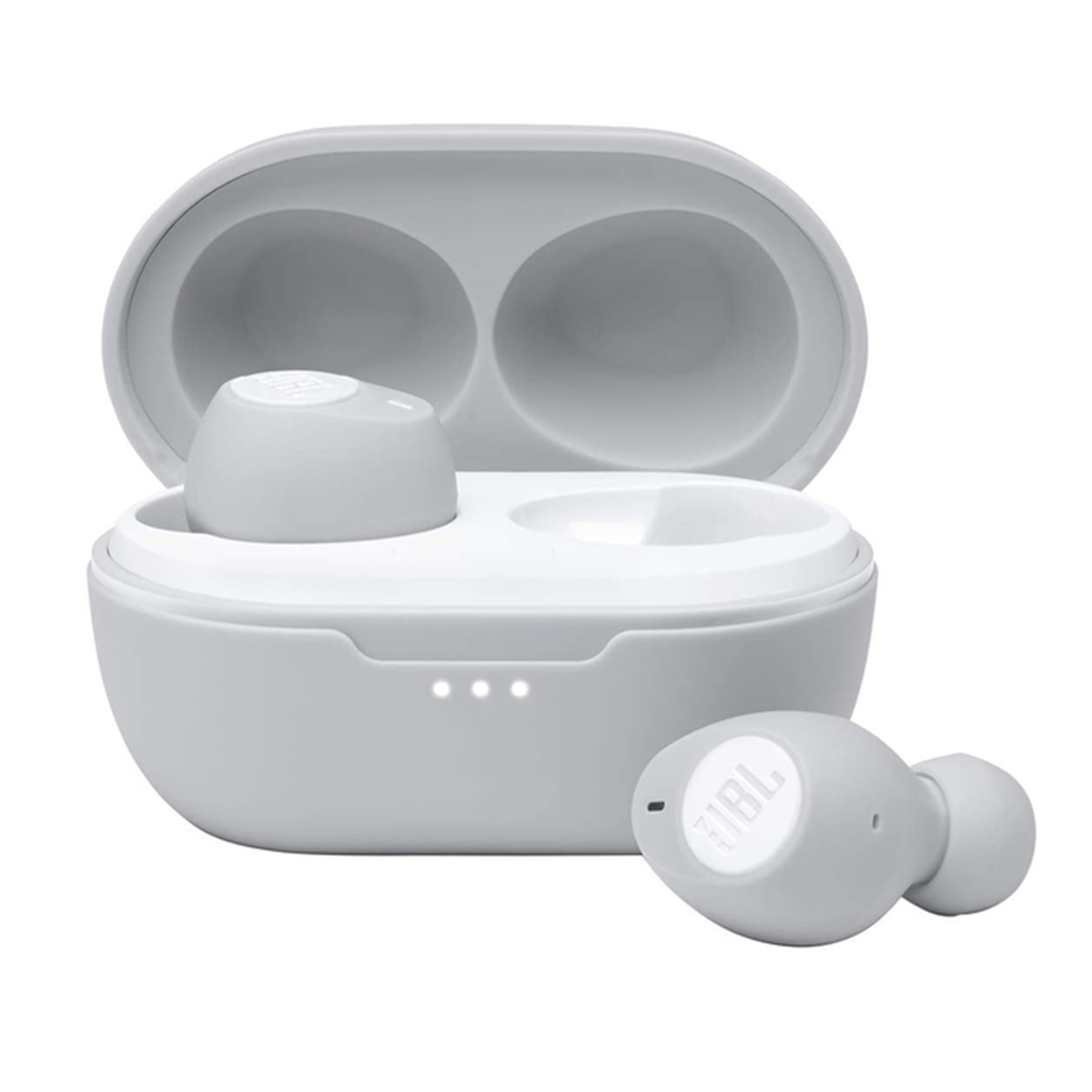 Audífonos Bluetooth Jbl Tune 115 Tws Pure Bass Zero Cables Blanco