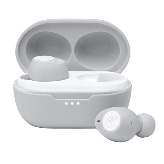 Audífonos Bluetooth Jbl Tune 115 Tws Pure Bass Zero Cables Blanco