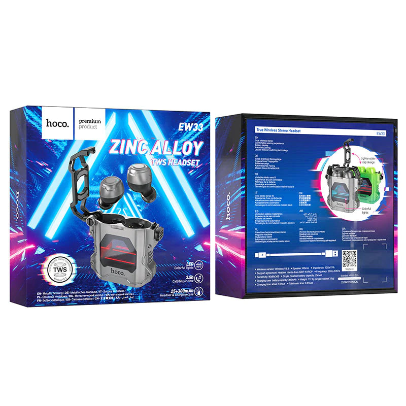 Audífonos Bluetooth Hoco Tws Ew33 Interstellar Gris – imagen 2