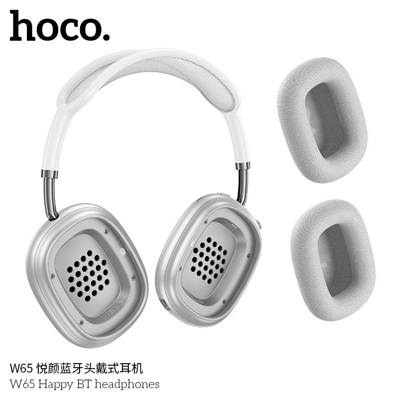 Audífonos On Ear Bluetooth Hoco W65 Hifi Tarjeta Aux Blanco – imagen 3