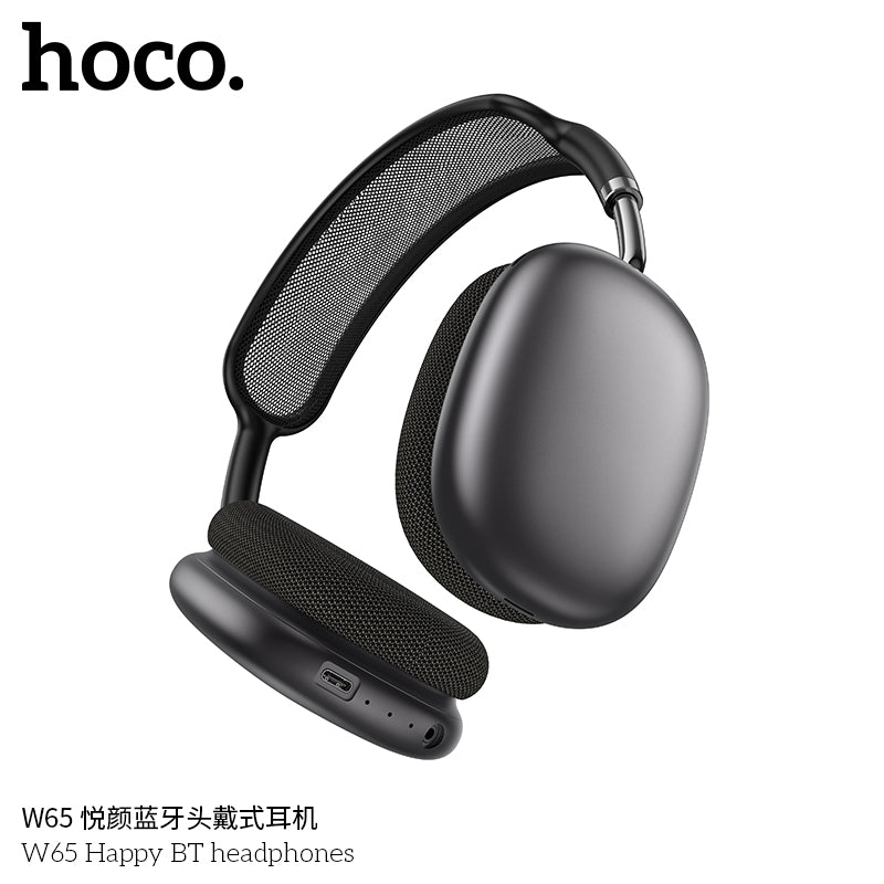 Audífonos On Ear Bluetooth Hoco W65 Hifi Tarjeta Aux Negro – imagen 2