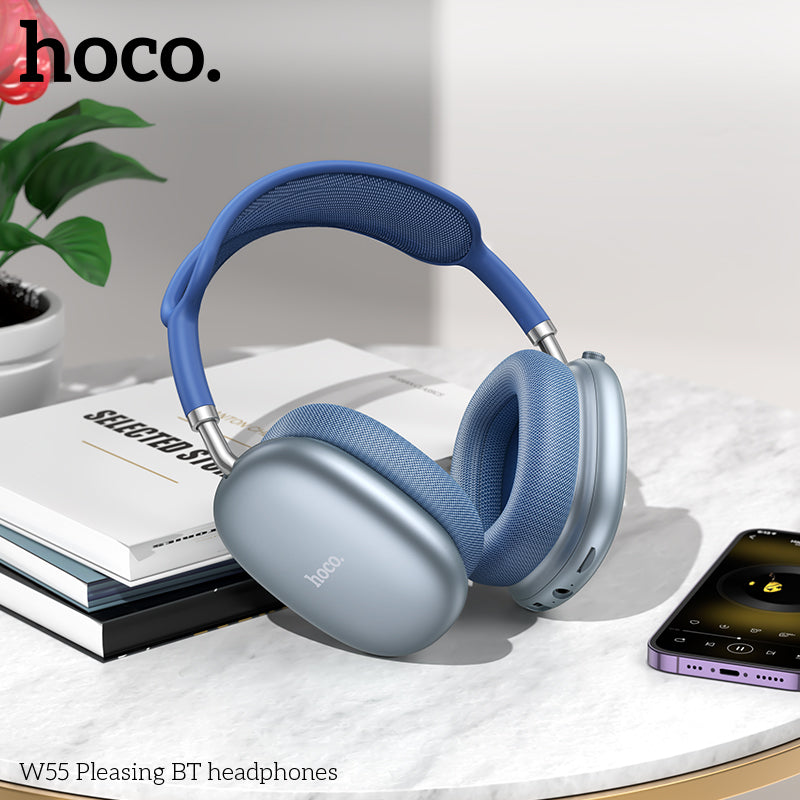 Audífonos Bluetooth Hoco W55 Headset 90 Horas Azul – imagen 3