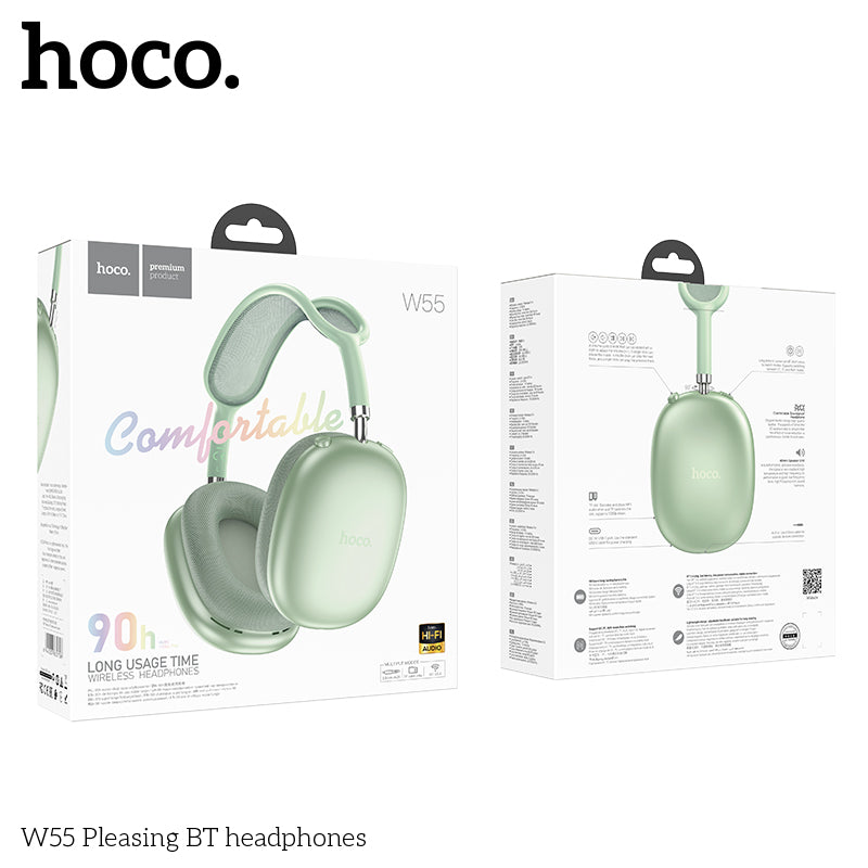 Audífonos Bluetooth Hoco W55 Headset 90 Horas Verde – imagen 3