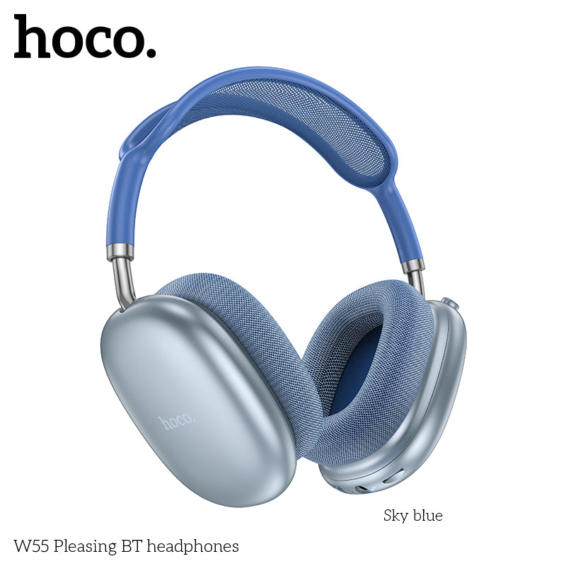 Audífonos Bluetooth Hoco W55 Headset 90 Horas Azul – imagen 4