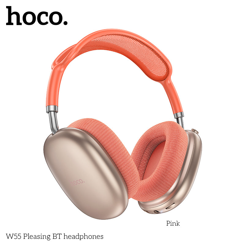 Audífonos Bluetooth Hoco W55 Headset 90 Horas Rosado – imagen 2