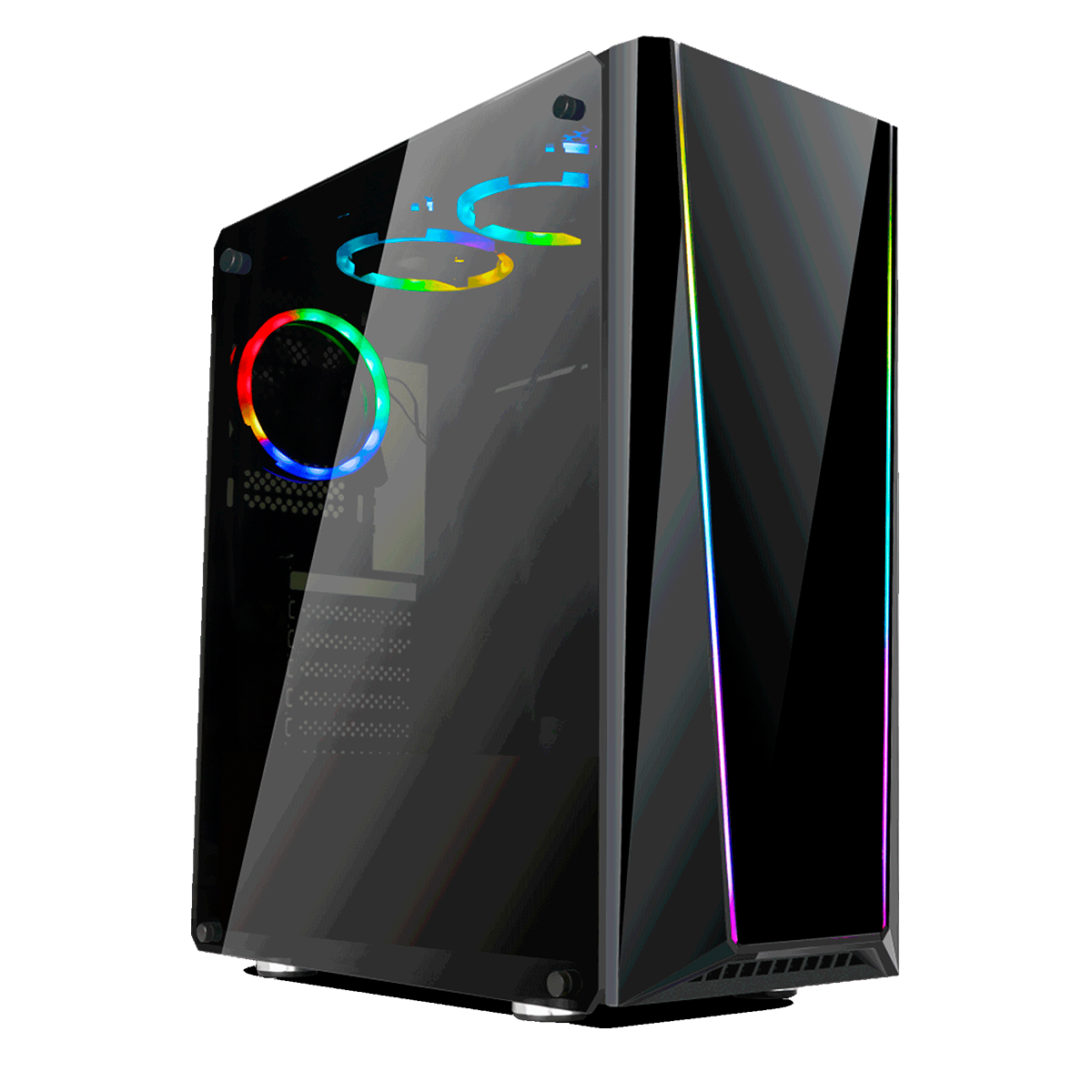 Gabinete Gamer Redragon Tailgate Gc-702 Con Ventiladores Rgb Negro