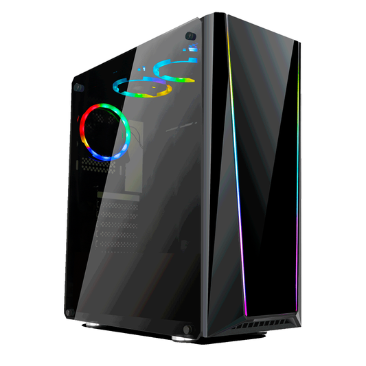 Gabinete Gamer Redragon Tailgate Gc-702 Con Ventiladores Rgb Negro