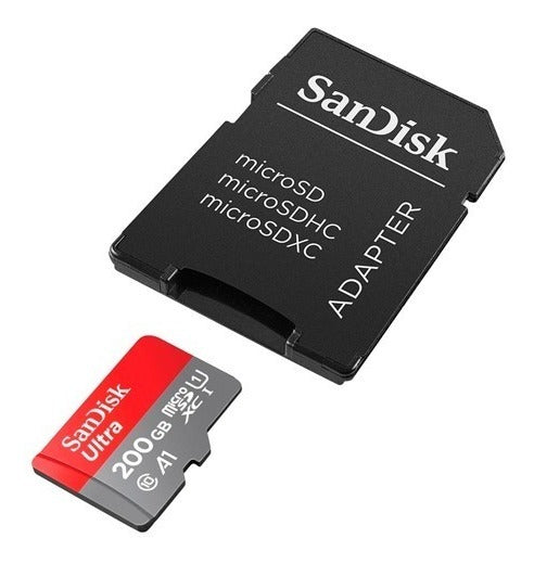Tarjeta Memoria Micro Sd Sandisk Ultra 200gb 90mb/s Clase 10