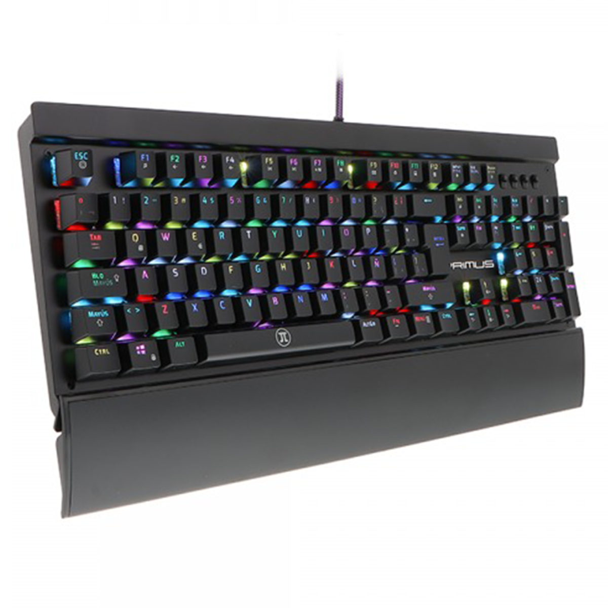 Teclado Gamer Mecanico Primus Ballista 200S Rgb Red Switch Negro