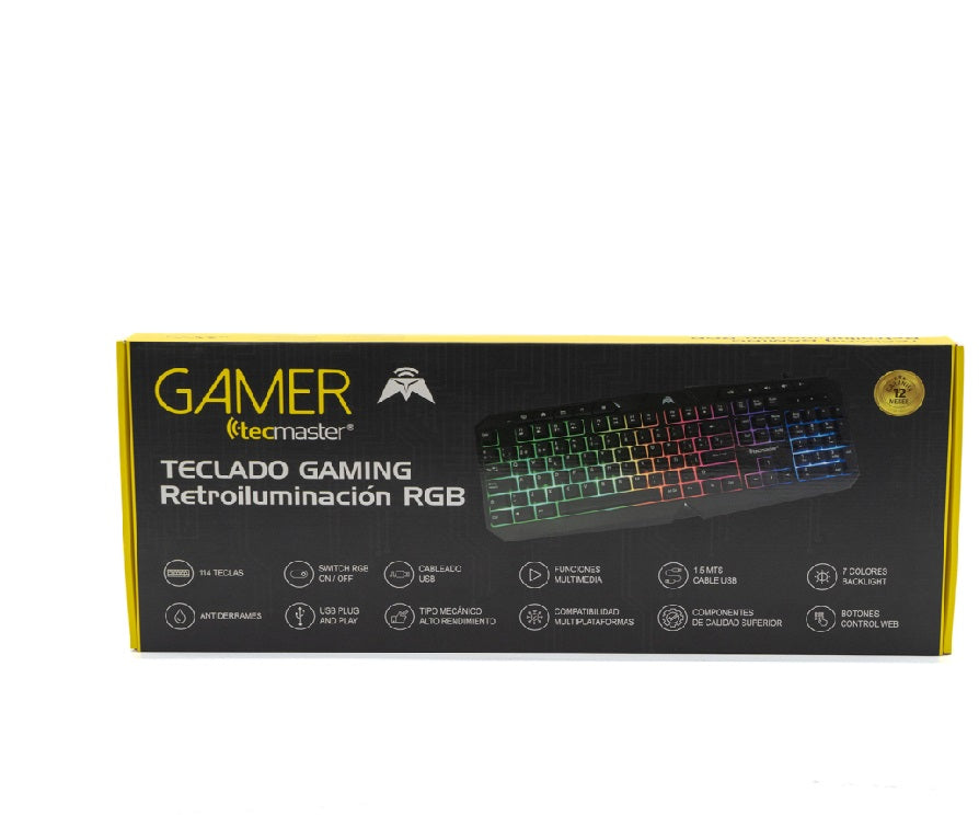 Teclado Gamer Tecmaster TM-400511 Rgb Negro – imagen 2