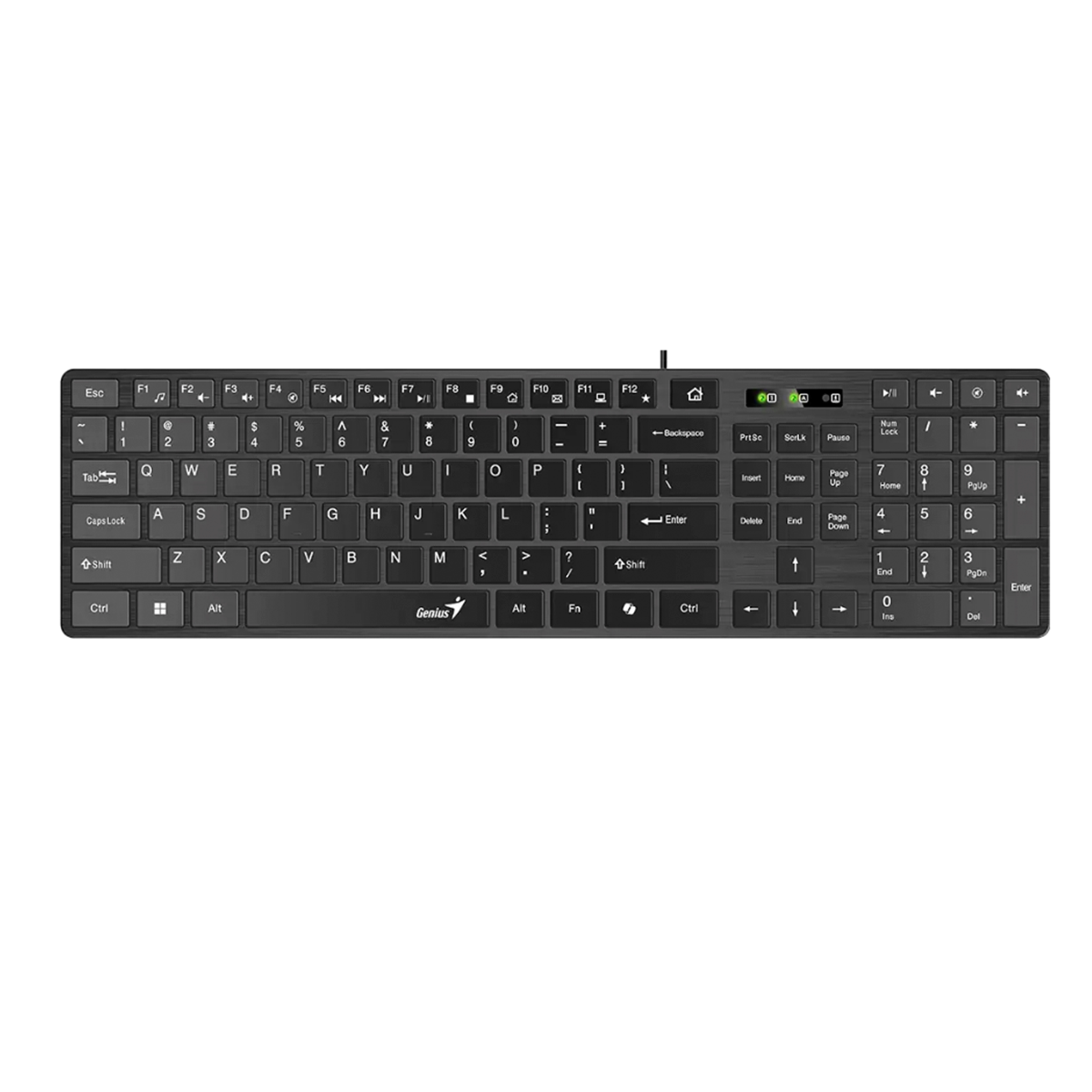Teclado Con Cable Genius Usb Slimstar 126 Negro