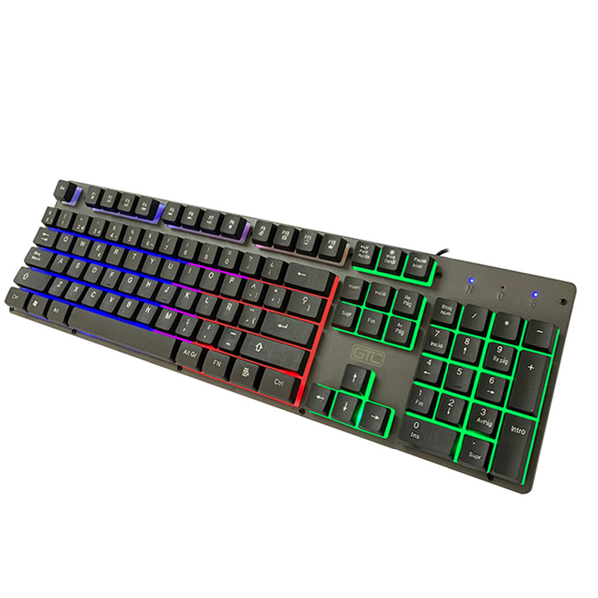Teclado Gamer Membrana Gtc Rgb Kgg-009 Negro