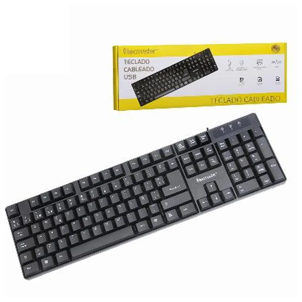 Teclado Tecmaster Cableado Usb TM-KB-M400 Negro
