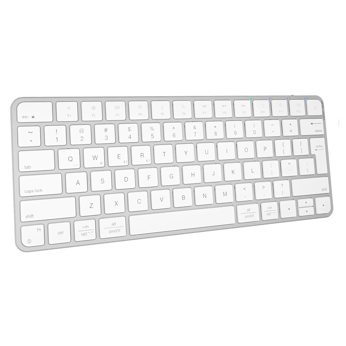 Teclado Mini Inalámbrico Meetion iKey K210 78 Teclas Dual 2.4G + Bluetooth Blanco