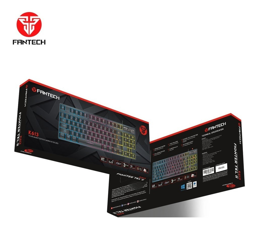 Teclado Gamer Fantech Fighter Tkl K613 Rgb Negro – imagen 2