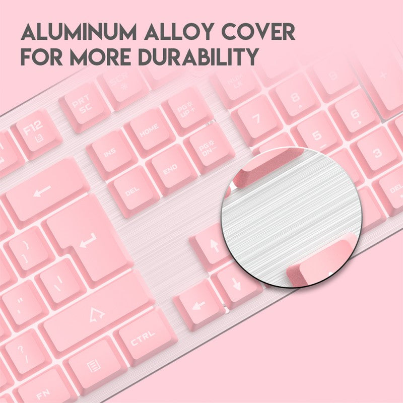 Teclado Gamer Fantech K613L Fighter II Sakura Edition Rosado – imagen 3