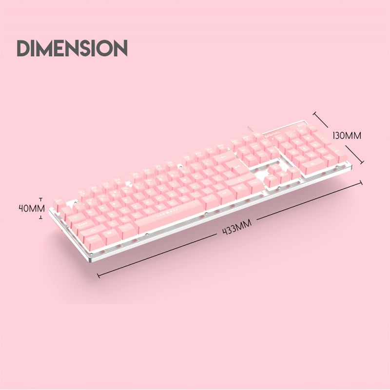 Teclado Gamer Fantech K613L Fighter II Sakura Edition Rosado – imagen 2