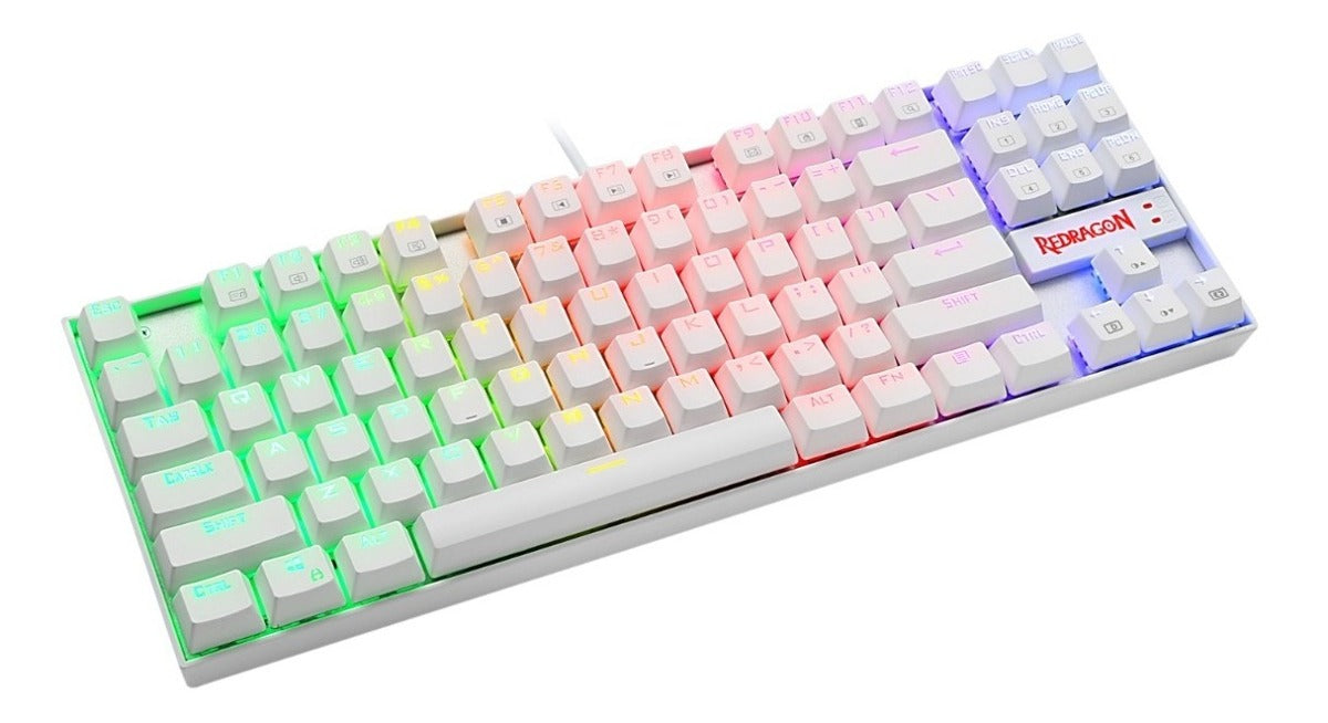 Teclado Gamer Mecanico Redragon Kumara K552 Rgb Blanco – imagen 2