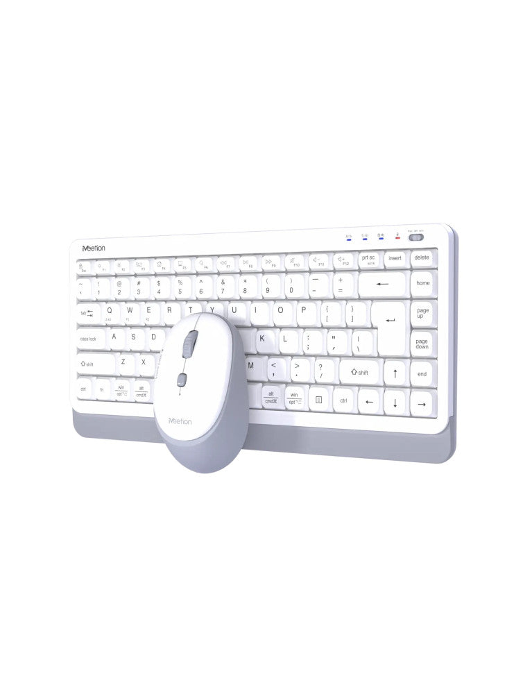 Kit Teclado + Mouse Mini Inalambrico Dual 2.4g + Bluetooth Meetion Mini 5000 Blanco – imagen 2