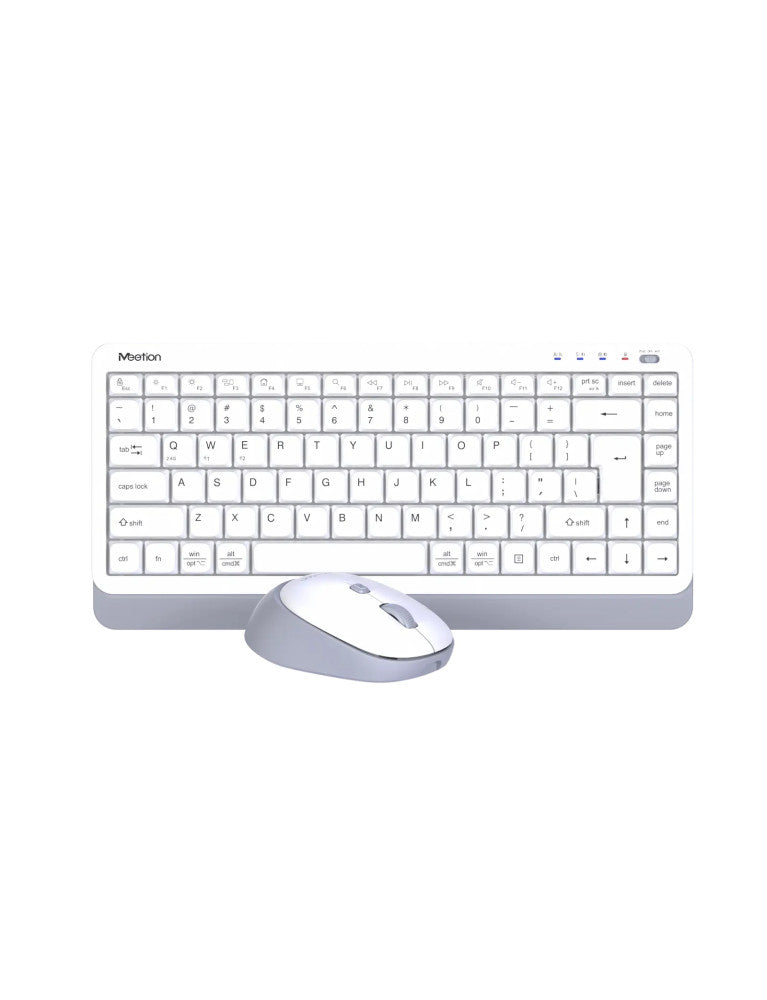 Kit Teclado + Mouse Mini Inalambrico Dual 2.4g + Bluetooth Meetion Mini 5000 Blanco – imagen 3