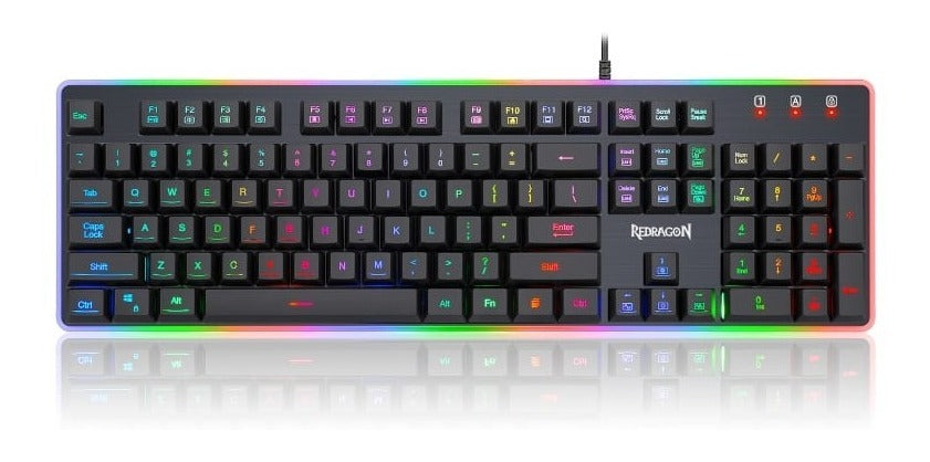 Teclado Gamer Semi Mecanico Redragon Dyaus 2 Rgb Negro – imagen 4