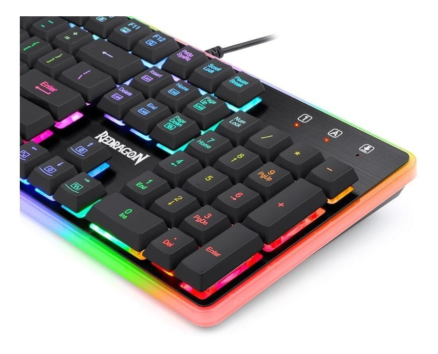 Teclado Gamer Semi Mecanico Redragon Dyaus 2 Rgb Negro – imagen 3