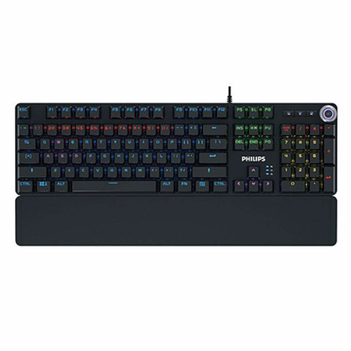 Teclado Gamer Mecánico Philips G605 Rainbow Negro