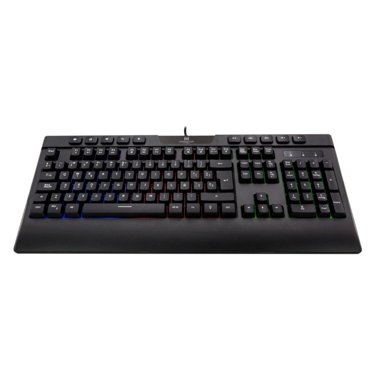 Teclado Gamer Monster Inception Rgb Negro