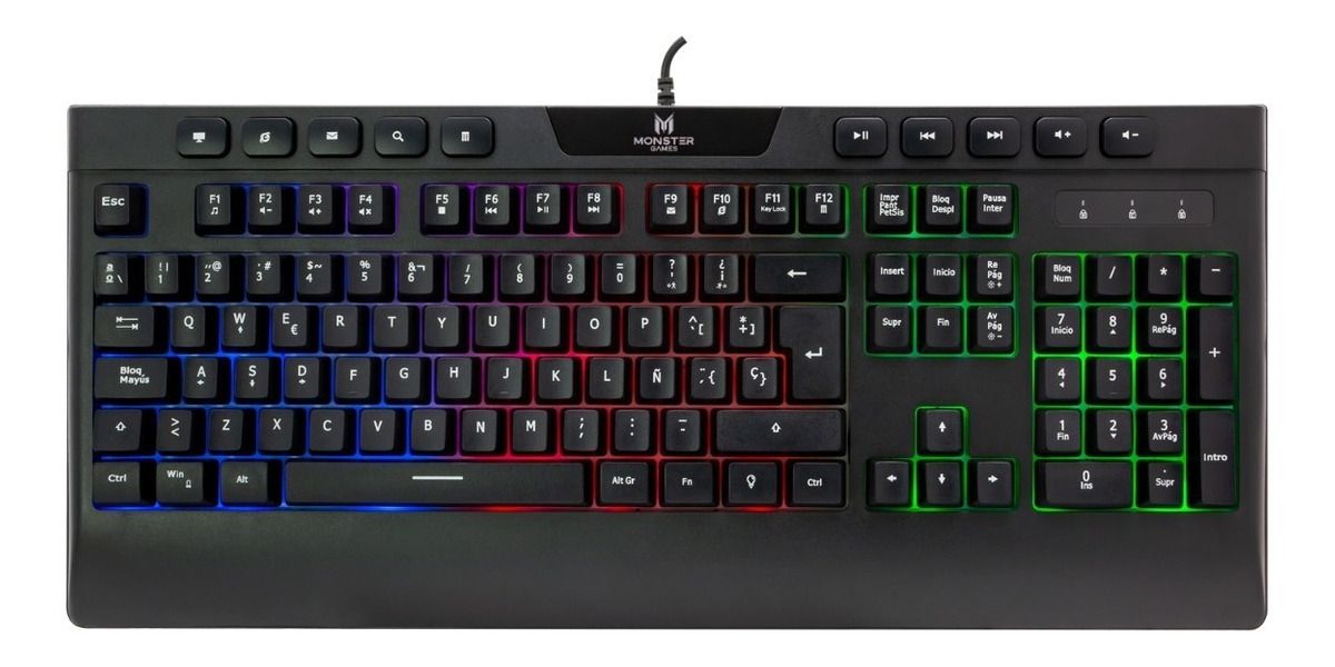 Teclado Gamer Monster Inception Rgb Negro – imagen 2