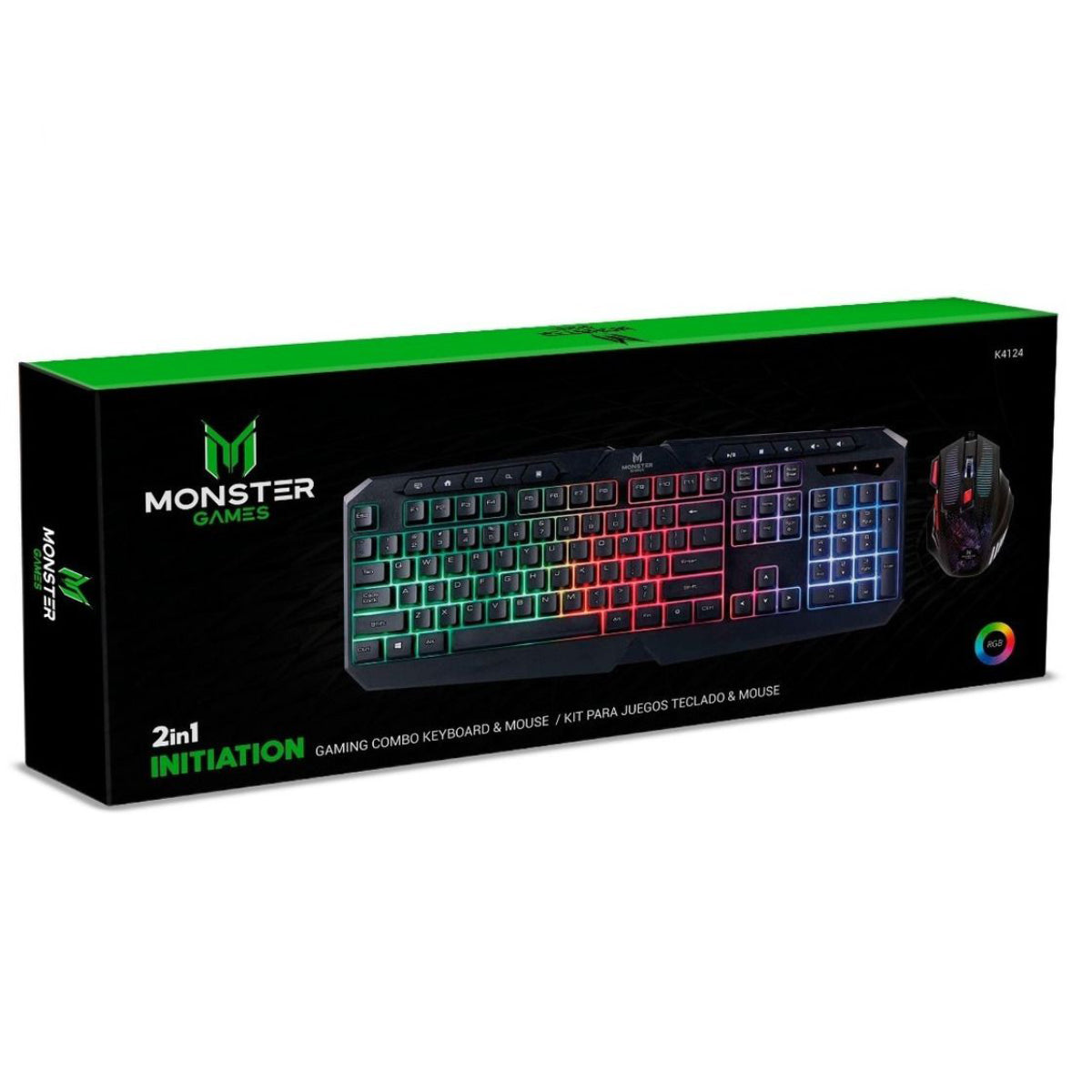 Kit Gamer Teclado y Mouse Monster Initiation Rgb Negro – imagen 7