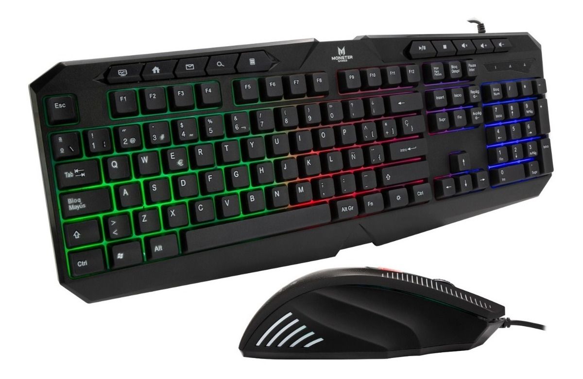 Kit Gamer Teclado y Mouse Monster Initiation Rgb Negro – imagen 3
