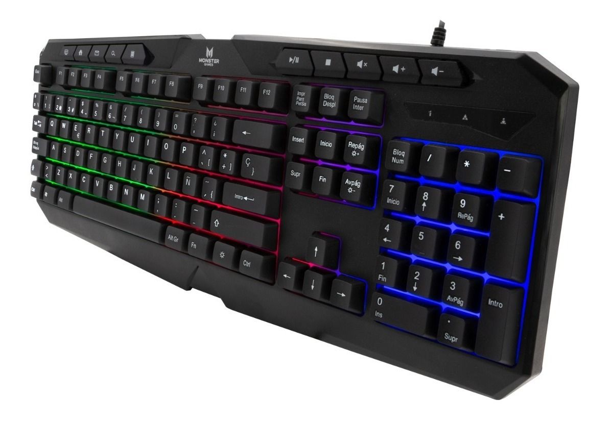 Kit Gamer Teclado y Mouse Monster Initiation Rgb Negro – imagen 4