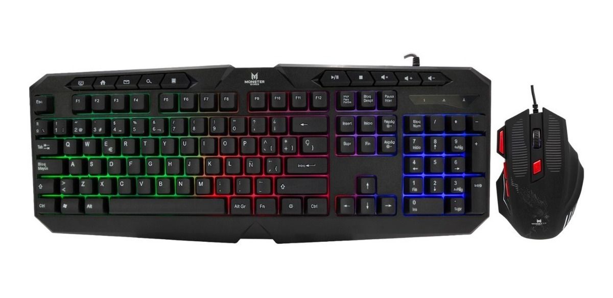 Kit Gamer Teclado y Mouse Monster Initiation Rgb Negro – imagen 6