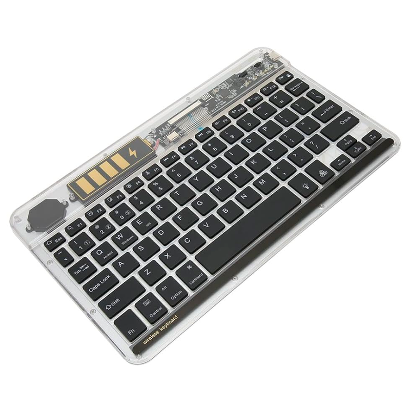 Teclado Mini Inalámbrico Bluetooth Rgb 030a Negro – imagen 2