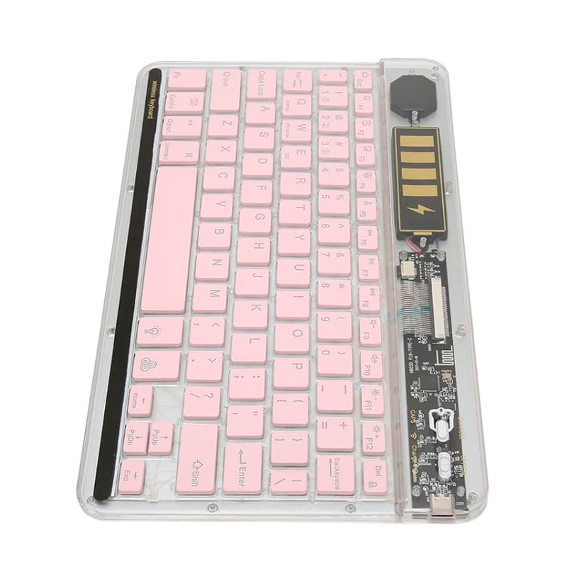 Teclado Mini Inalámbrico Bluetooth Rgb 030a Rosado – imagen 4