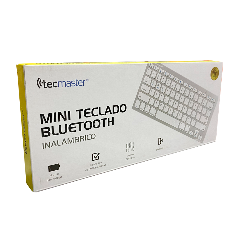 Teclado Inalámbrico Bluetooth Mini Tecmaster Blanco – imagen 4