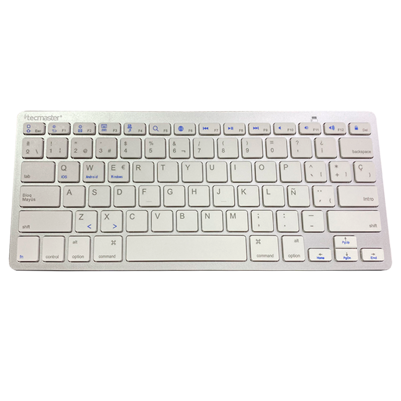 Teclado Inalámbrico Bluetooth Mini Tecmaster Blanco – imagen 3
