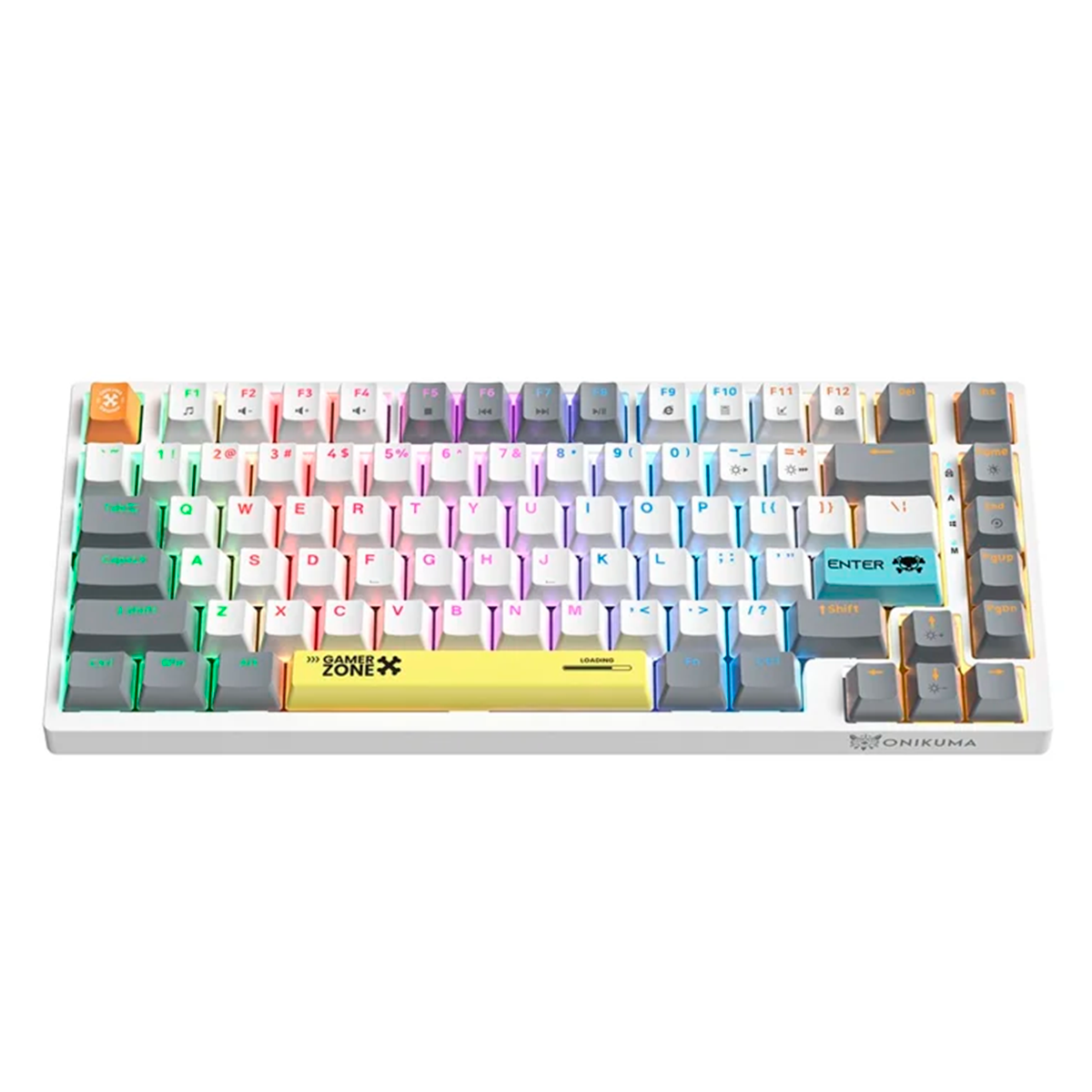 Teclado Gamer Mecanico Onikuma G58 Rgb 82 Teclas Ingles Blanco