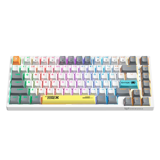 Teclado Gamer Mecanico Onikuma G58 Rgb 82 Teclas Ingles Blanco