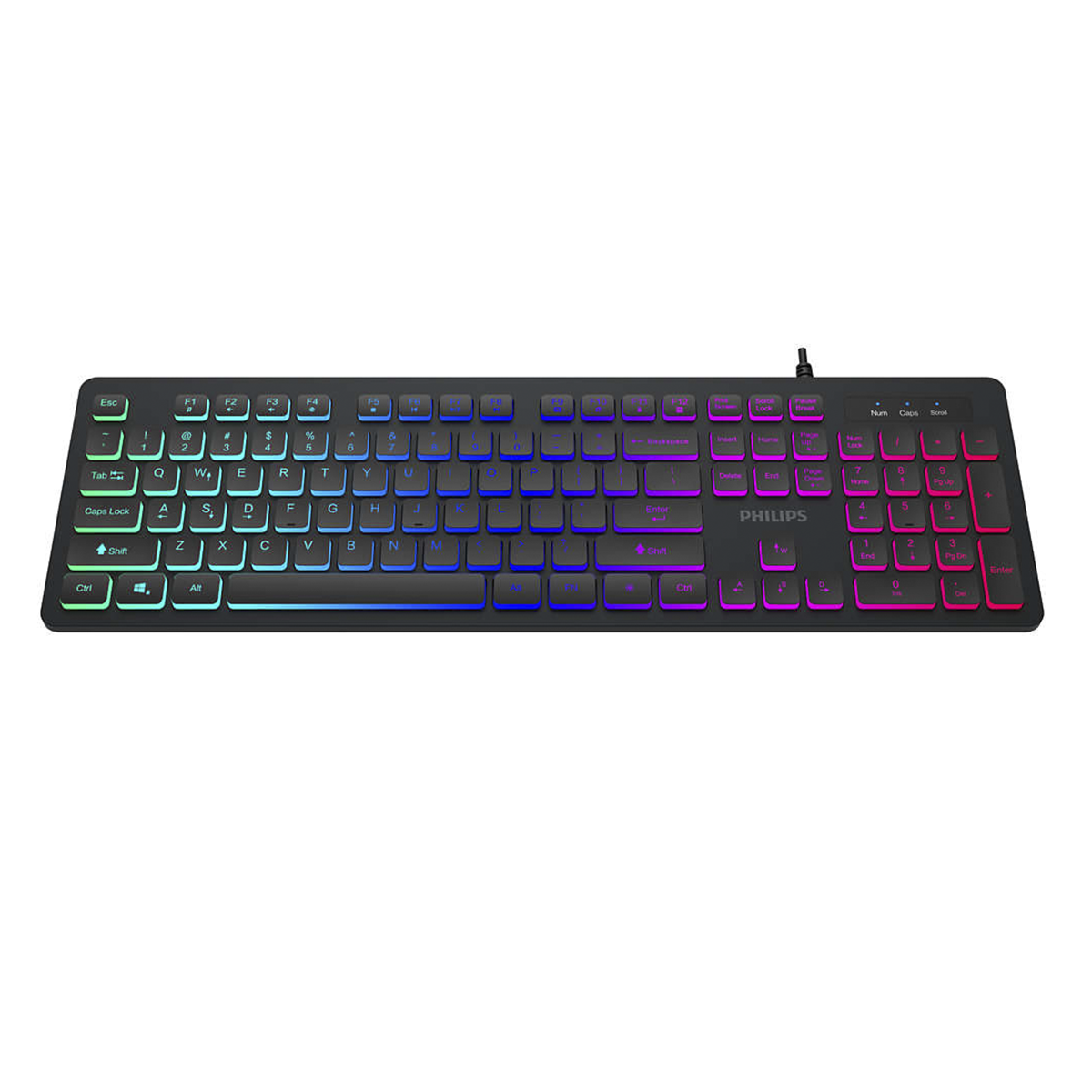 Teclado Gamer Philips G264 Retroiluminado Negro
