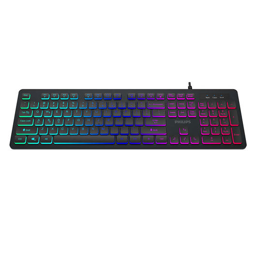 Teclado Gamer Philips G264 Retroiluminado Negro